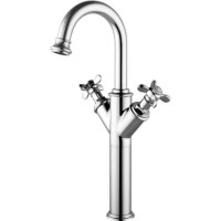 Tall Chrome Crosshead Mono Basin Mixer Tap - Camden Tall Chrome Crosshead Mono Basin Mixer Tap - Camden