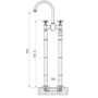Chrome Freestanding Bath Mixer Tap - Camden