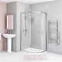 GRADE A1 - 1000 x 900mm Offset Quadrant Shower Enclosure - Carina