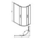 GRADE A1 - 1000 x 900mm Offset Quadrant Shower Enclosure - Carina