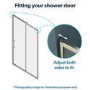 GRADE A1 - Sliding Shower Door 1200 8mm Glass - Pavo