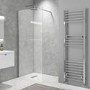 800mm Chrome Shower Screen for Wetroom & Walk In Shower - Corvus