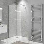 1400mm Chrome Shower Screen for Wetroom & Walk In Shower - Corvus