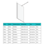 1400mm Chrome Shower Screen for Wetroom & Walk In Shower - Corvus