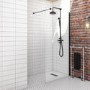 800mm Black Shower Screen for Wetroom & Walk In Shower - Corvus