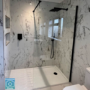 800mm Black Shower Screen for Wetroom & Walk In Shower - Corvus