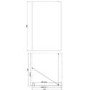 GRADE A1 - Matt Black Wetroom Panel 1100mm 8mm Glass -  Corvus Range