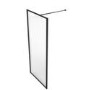 GRADE A1 - 1100mm Black Framed Wet Room Shower Screen - Zolla