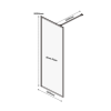 GRADE A1 - 1100mm Black Framed Wet Room Shower Screen - Zolla