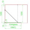 GRADE A1 - 1100mm Black Framed Wet Room Shower Screen - Zolla