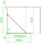 GRADE A1 - 1100mm Black Framed Wet Room Shower Screen - Zolla