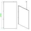 GRADE A1 - Black 1200mm Framed Wet Room Shower Screen with Wall Support Bar - Zolla