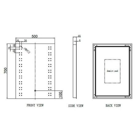 GRADE A1 - Leo Illuminated LED Bathroom Mirror with Demister - 500 x 700mm