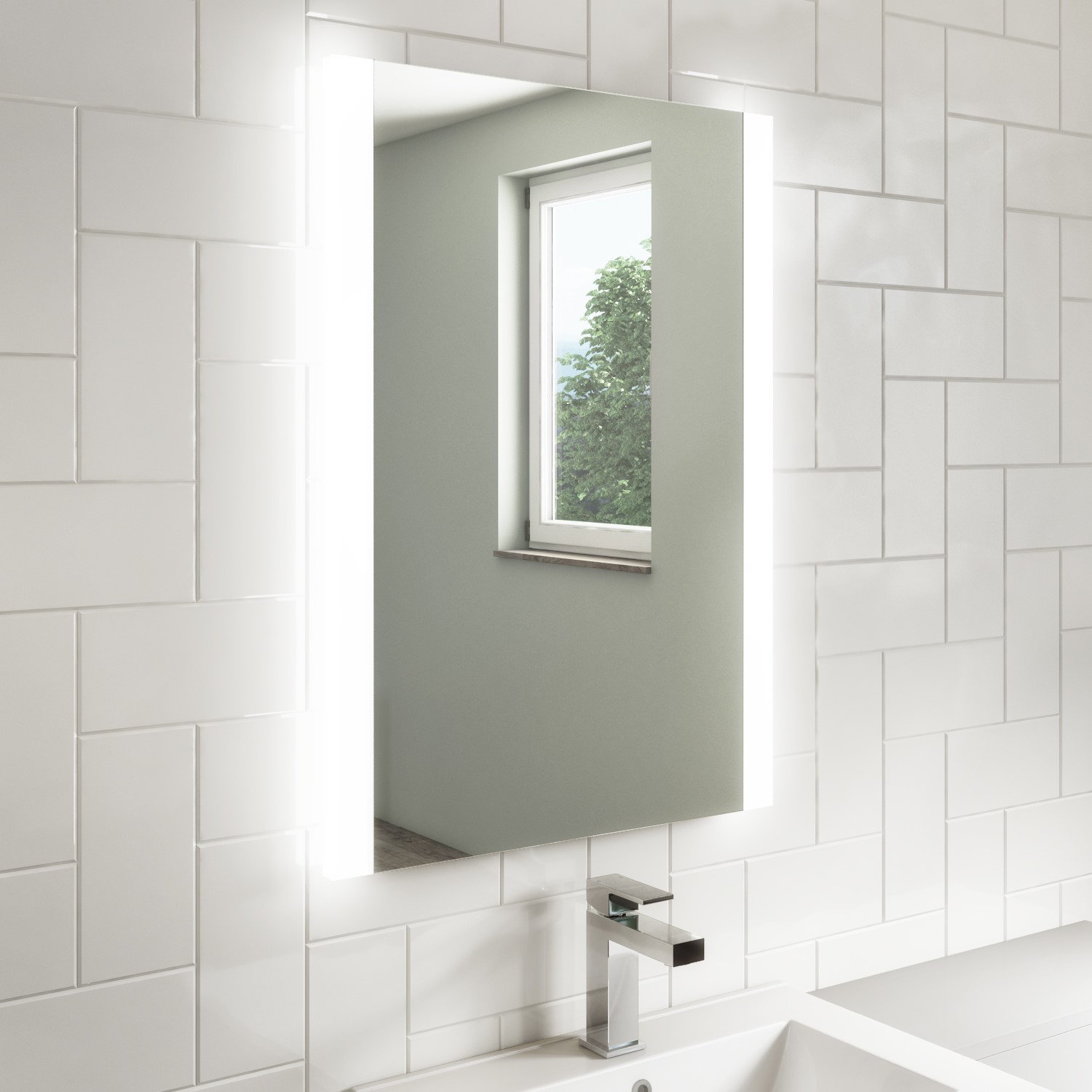 Pyrus Led Illuminated Bathroom Mirror With Shaver Socket