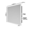 LED Bathroom Mirror with Bluetooth &amp; Shaver Socket 700 x 500mm - Divine