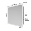 LED Bathroom Mirror with Bluetooth &amp; Shaver Socket 700 x 500mm - Divine