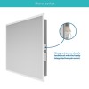LED Bathroom Mirror with Bluetooth &amp; Shaver Socket 700 x 500mm - Divine