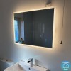 Rectangular LED Bathroom Mirror with Bluetooth &amp; Shaver Socket 800 x 600mm - Divine