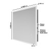 Rectangular LED Bathroom Mirror with Bluetooth &amp; Shaver Socket 800 x 600mm - Divine