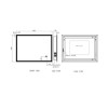 Rectangular LED Bathroom Mirror with Bluetooth &amp; Shaver Socket 800 x 600mm - Divine