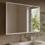 Rectangular Heated Bathroom Mirror with Lights Shaver Socket & Bluetooth Speaker 1000 x 700mm - Divine