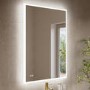 Rectangular Heated Bathroom Mirror with Lights Shaver Socket & Bluetooth Speaker 1000 x 700mm - Divine
