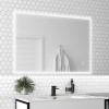 Rectangular LED Bathroom Mirror with Bluetooth &amp; Shaver Socket 1000 x 700mm - Divine
