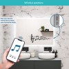 Rectangular LED Heated Bathroom Mirror with Bluetooth &amp; Shaver Socket 1200 x 800mm - Divine