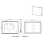 Rectangular Heated Bathroom Mirror with Lights Shaver Socket & Bluetooth Speaker 1200 x 800mm - Divine