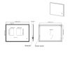 Rectangular LED Heated Bathroom Mirror with Bluetooth &amp; Shaver Socket 1200 x 800mm - Divine