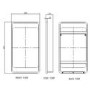GRADE A1 - Nero Matt Black Frame Mirror with Shelf 500 x 900mm