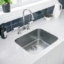 Refurbished Enza Isabella Single Bowl Undermount Chrome Stainless Steel Kitchen Sink