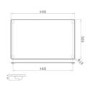 GRADE A1 - Box Opened Enza Isabella Glass Chopping Board 490 x 305