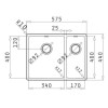 1.5 Bowl Undermount and Inset Chrome Stainless Steel Left Hand Kitchen Sink - Enza Yara