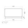 GRADE A1 - Box Opened Enza Alea Glass Chopping Board 435 x 200