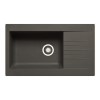 Single Bowl Black Composite Kitchen Sink with Reversible Drainer - Essence Amelia