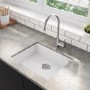 Single Bowl Undermount White Granite Composite Kitchen Sink - Enza Madison