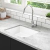 Single Bowl Undermount White Granite Composite Kitchen Sink - Enza Madison