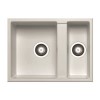 1.5 Bowl White Granite Undermount Kitchen Sink &amp; Chrome Kitchen Mixer Tap - Enza Madison