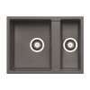 1.5 Bowl Undermount Grey Granite Composite Kitchen Sink Reversible - Enza Madison