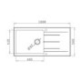 Single Bowl Inset White Granite Composite Kitchen Sink - Enza Madison