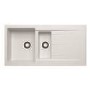1.5 Bowl Inset White Granite Composite Kitchen Sink - Enza Madison