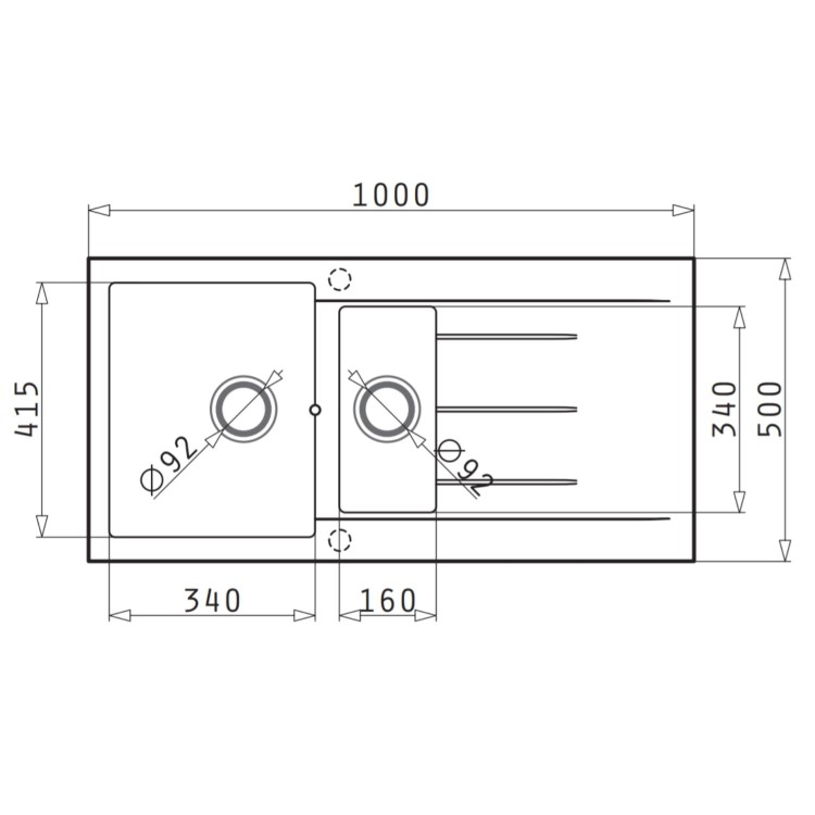 1.5 Bowl Inset White Granite Composite Kitchen Sink - Enza Madison
