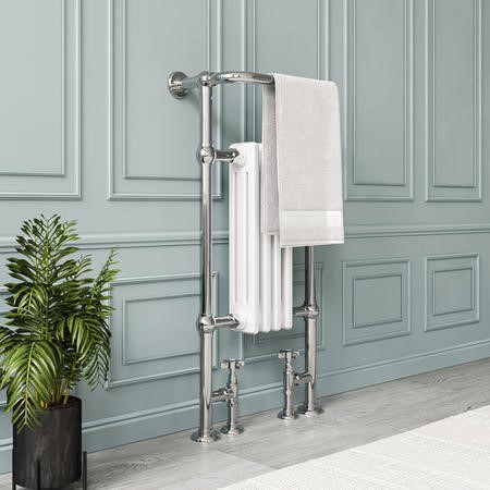 Large Towel Rail Radiator Chrome Column Towel Rail Radiator White
