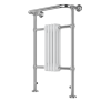White and Chrome Traditional Column Radiator with Towel Rail 952 x 479mm - Regent