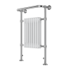 White and Chrome Traditional Column Radiator with Towel Rail 952 x 659mm - Regent