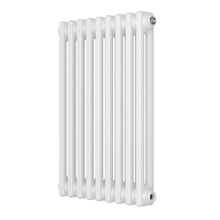 Nambi 2 Column Traditional Radiator - 600mm x 423mm - Gloss White