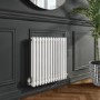 GRADE A1 - Nambi White 2 Column Horizontal Radiator - 600 x 603mm