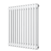 White Horizontal 2 Column Traditional Radiator 600 x 605mm - Nambi