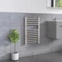 GRADE A1 - Chrome Heated Towel Rail Radiator 650 x 400mm - Dune